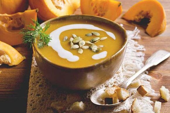 pureed soup against gastritis
