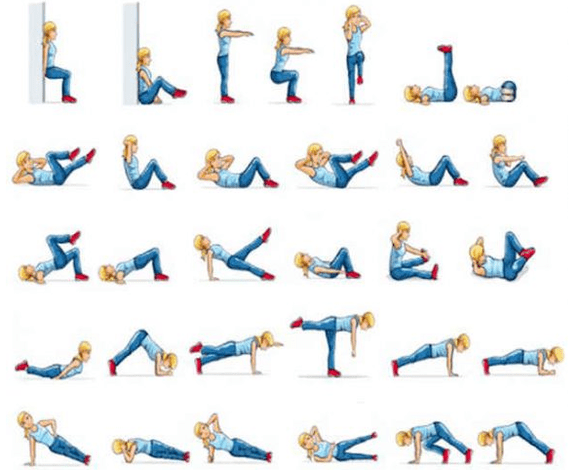 Exercises of losing weight at home